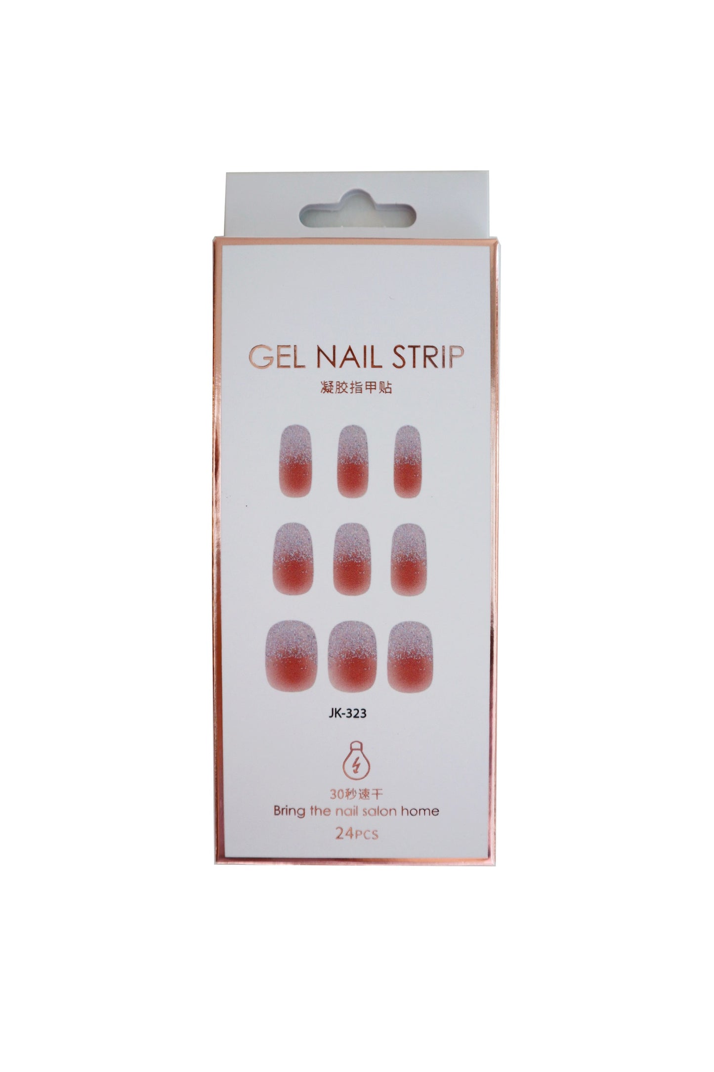 Mioga's Pink Silver Dust Gel Nail Wraps