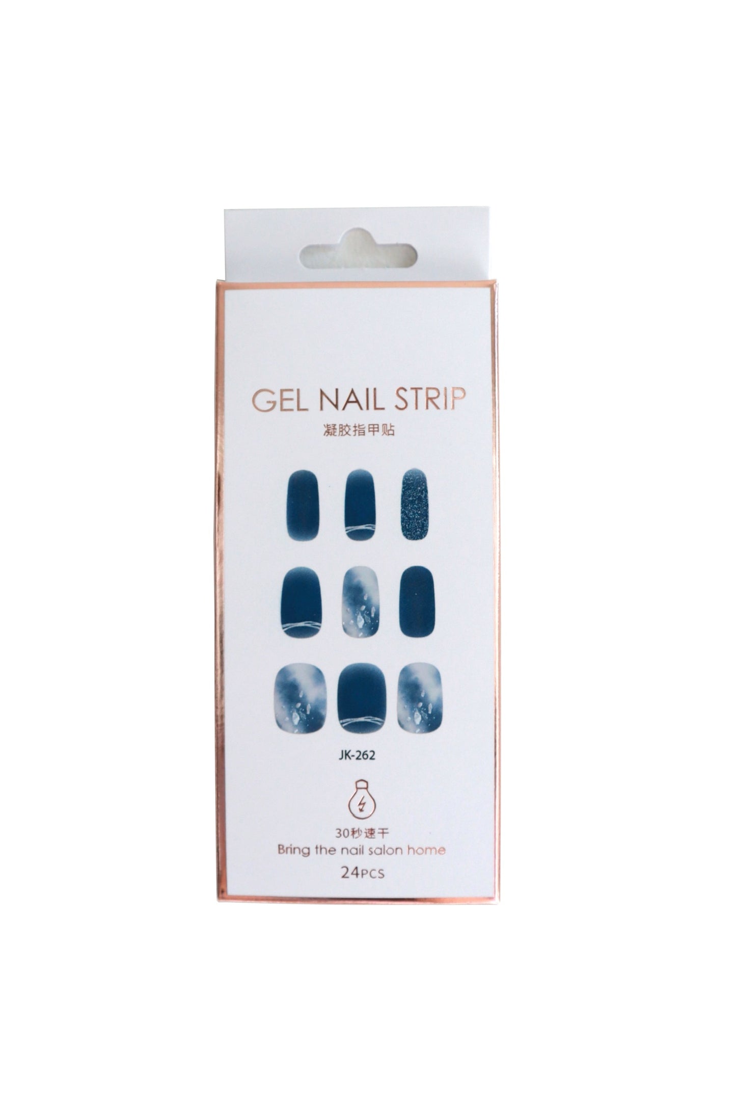 Mioga’s Glittery Greyish Blue Nail Wraps