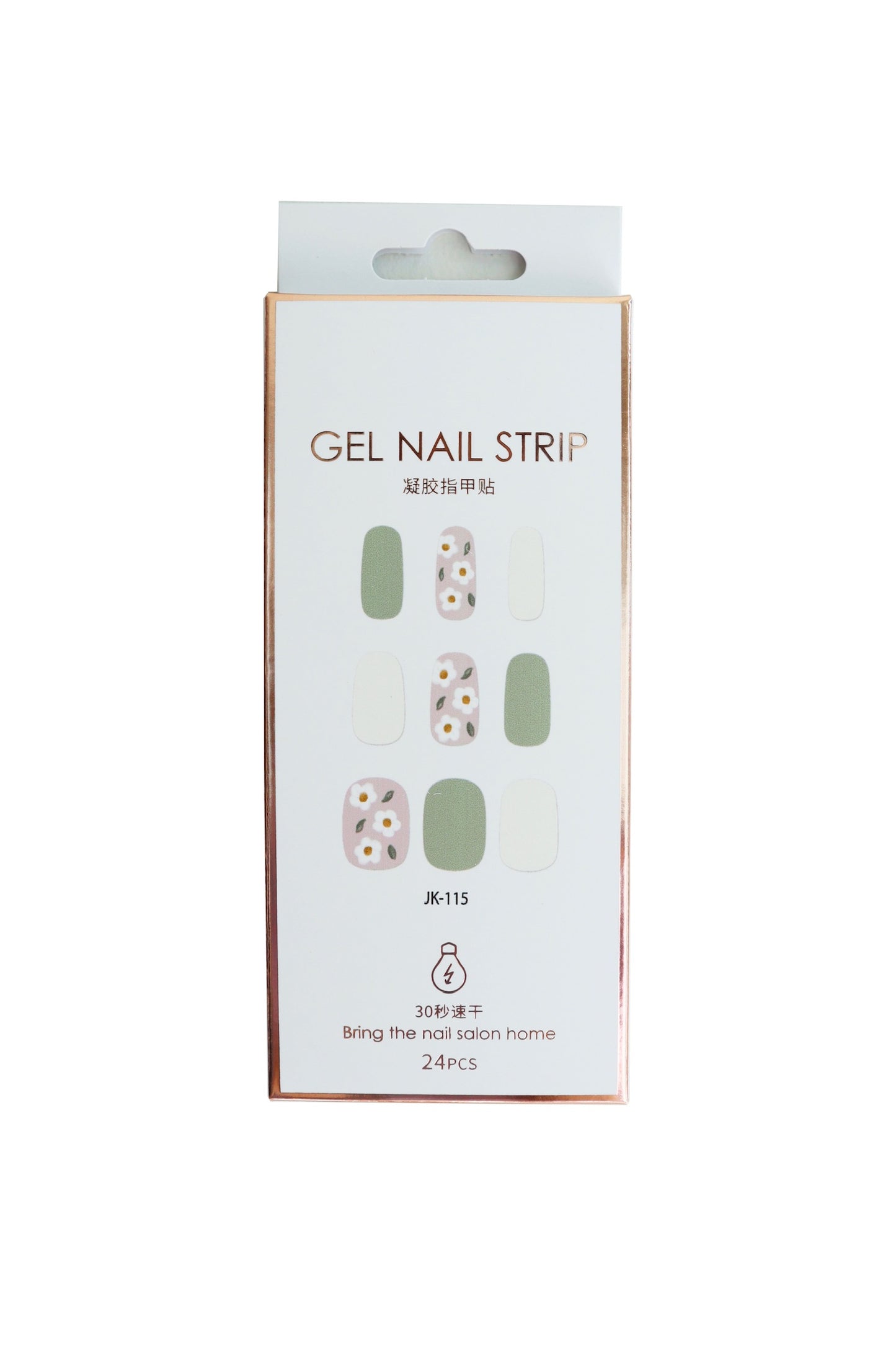 Mioga’s Light Green Floral Nail Wraps