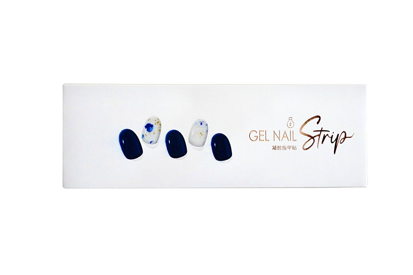 Mioga’s Elegant Blue Floral Nail Wraps