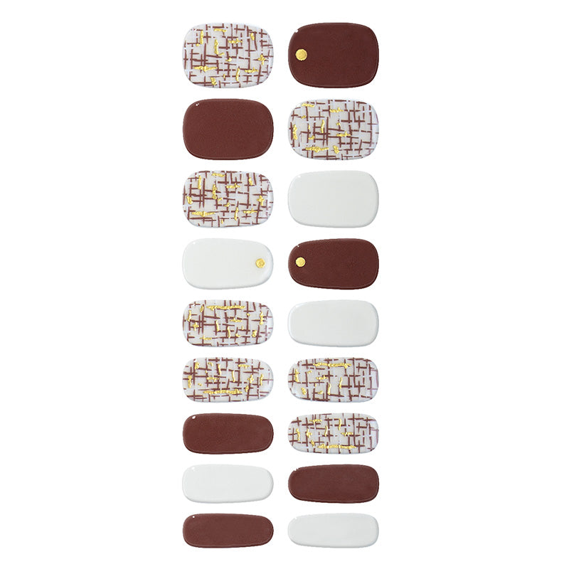 Mioga’s Chic Plaid and Maroon Nail Wraps