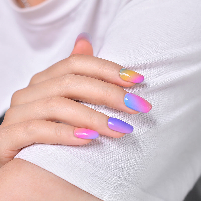 Free taster JK101 (6 stickers ) Mioga’s Rainbow Candy Cloud Nail Wraps