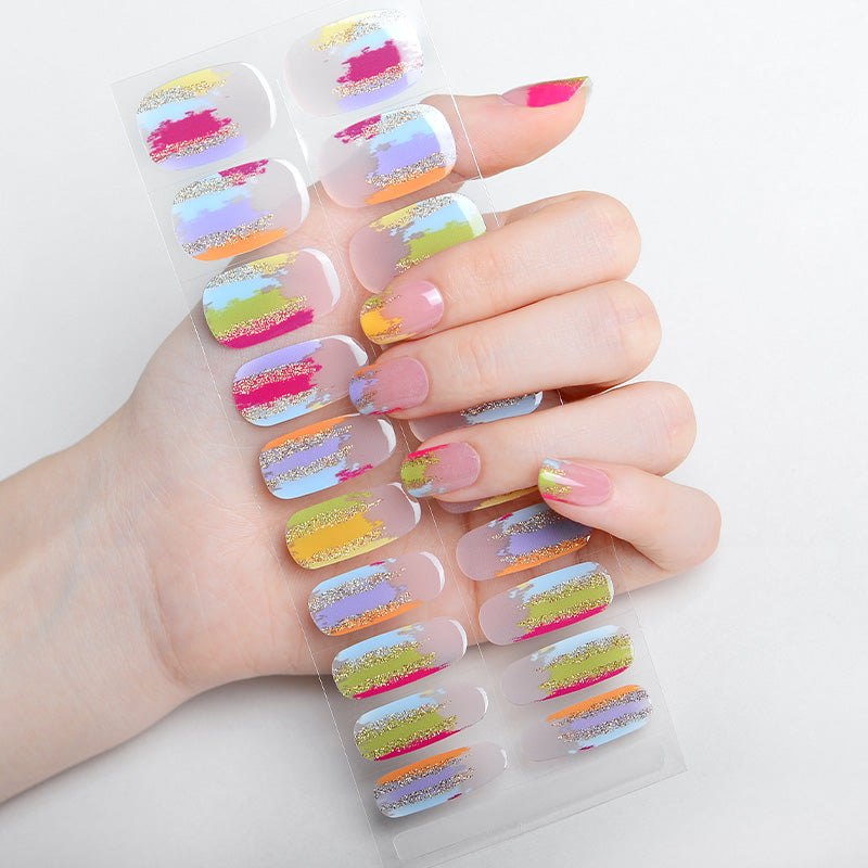 Mioga’s Vivid Brushstroke Nail Wraps