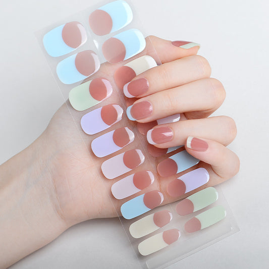 Mioga’s Colorful French Trim Nail Wraps