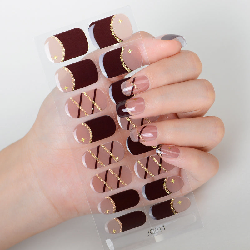 Mioga’s Gorgeous Burgundy Star Nail Wraps