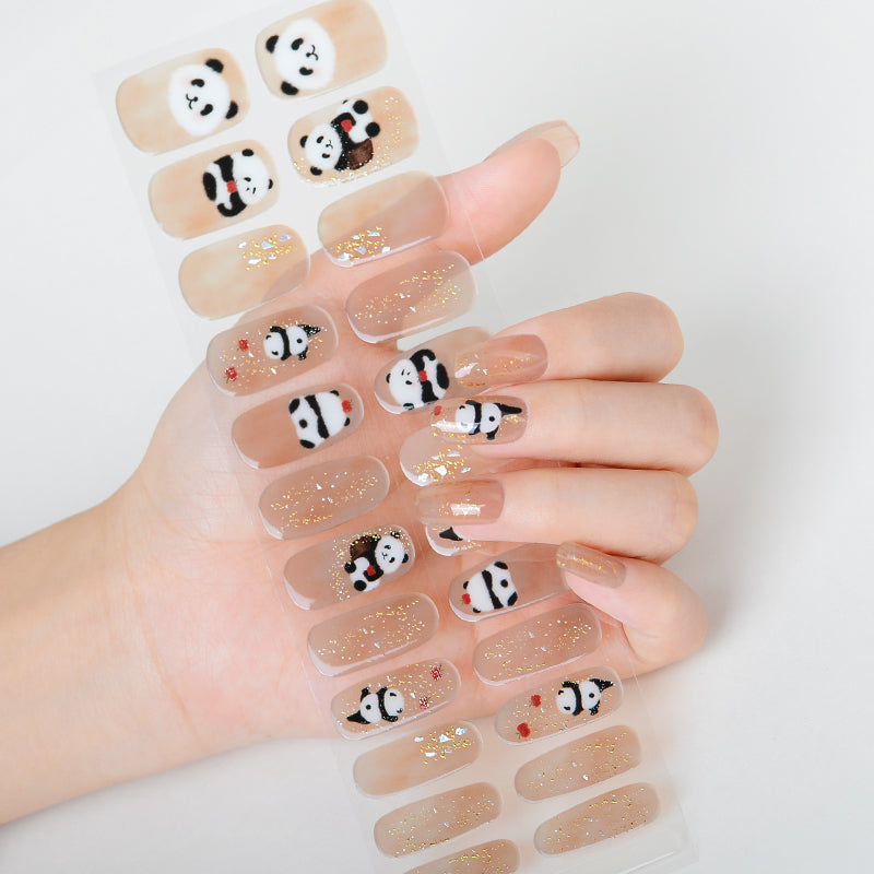 Mioga’s Adorable Panda Nail Wraps