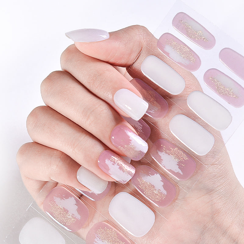 Mioga’s Styling Pink and White Nail Wraps