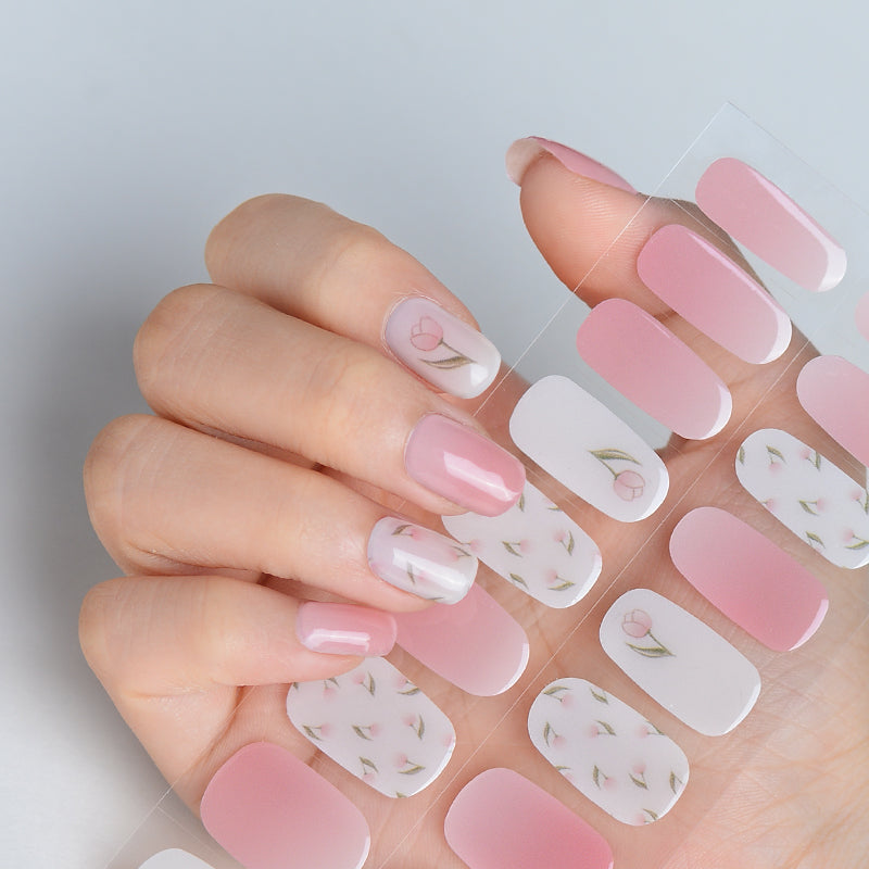 Mioga’s Pink Tulip Nail Wraps